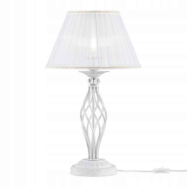 Klasická stolní lampa Grace Maytoni s krystaly a stínítkem