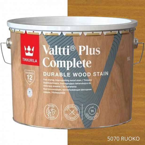 Tikkurila Lakovací Hmota Valtti Plus Complete 9L Barva 5070 Ruoko