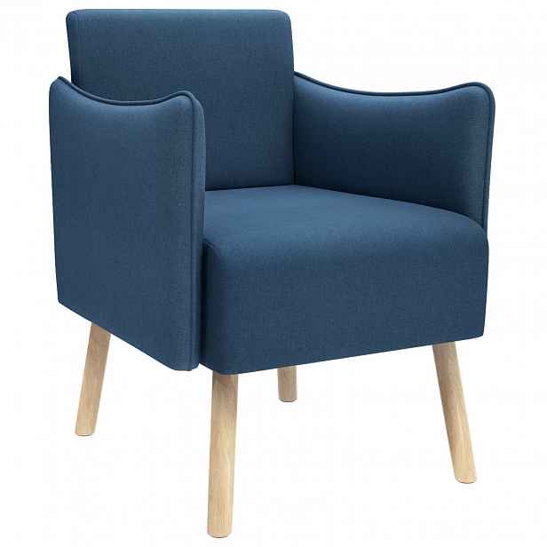 vidaXL Akcentní židle Modrá Textil