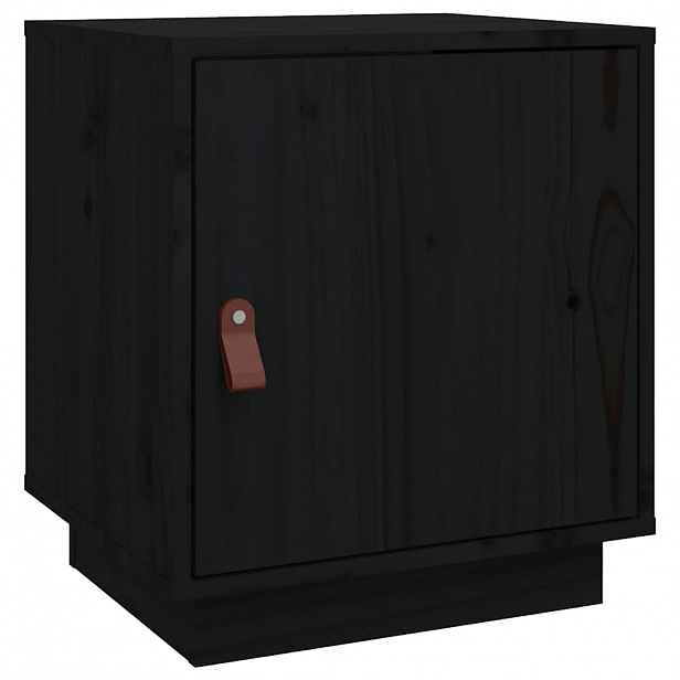 vidaXL Noční stolek černý 40 x 34 x 45 cm masivní borové dřevo