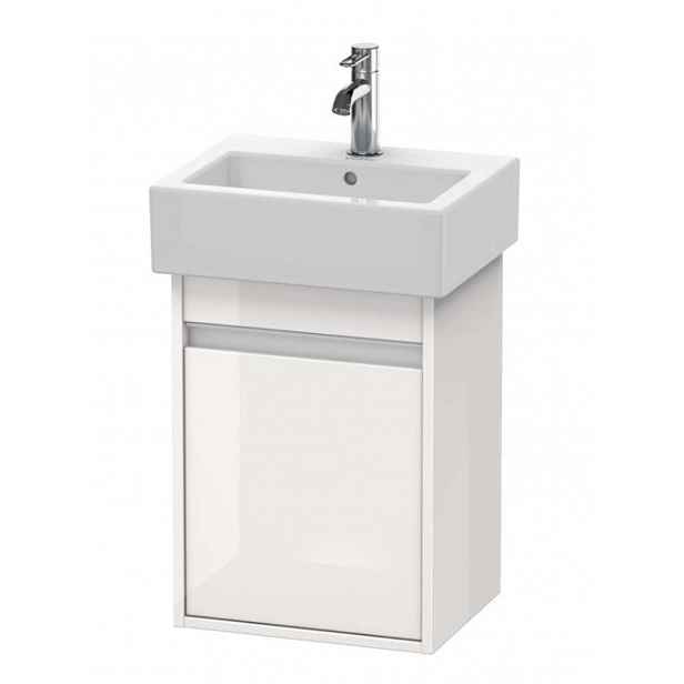 Duravit Ketho - Umyvadlová skříňka 55x40x32 cm, 1 dvířka, panty vpravo, lesklá bílá KT6630R2222