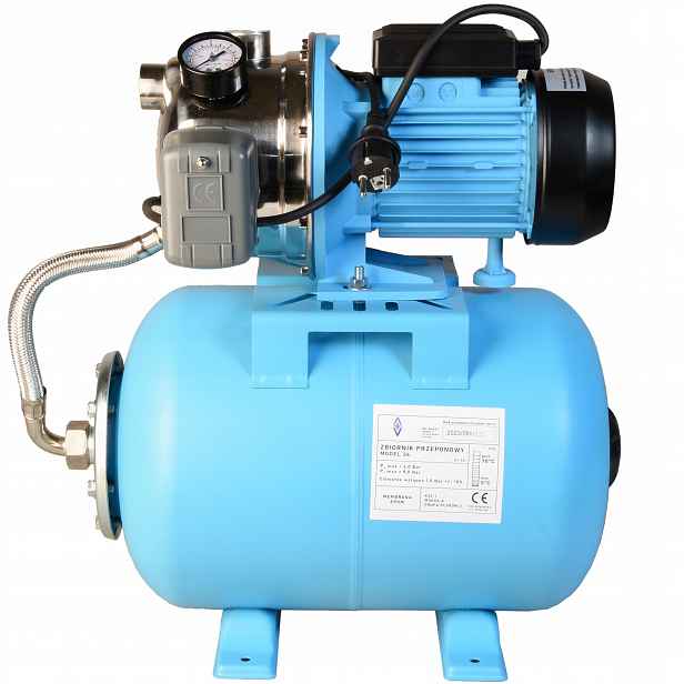Hydrofor Do Vody 24L Hydroforová sada Čerpadlo 1100W 3600l/h Výkonný