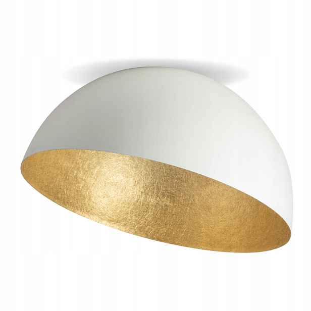 Stropní svítidlo Sigma Lighting Sfera 50 cm, bílá, zlatá, 1xE27 15W