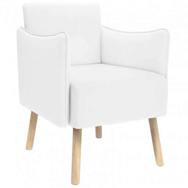 vidaXL Akcentní židle Bílá Textil
