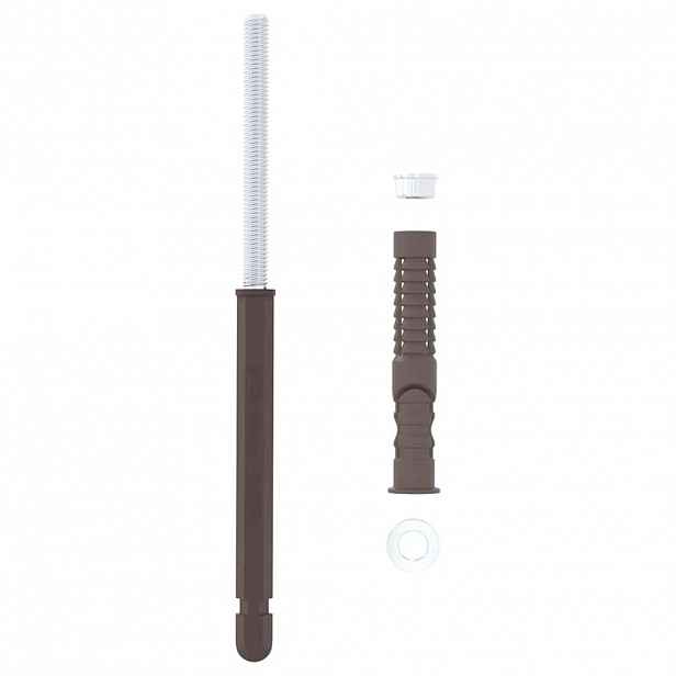 vidaXL Konzole na floating polici 12 Béžová Ø10 x 170 mm Ocel