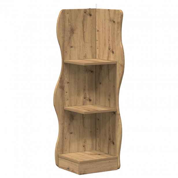 vidaXL Rohová police Dub artisan 34 x 33 x 102 cm Kompozitní dřevo