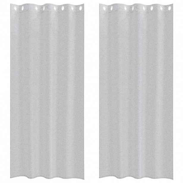 vidaXL Voile Záclona 2 ks Světle šedá 245 x 140 cm Polyester