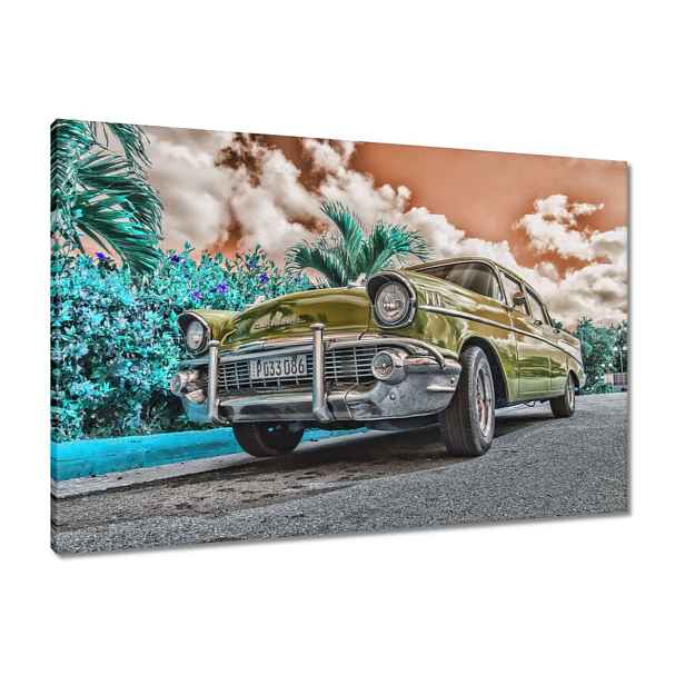 Obrazy 90x60 Žlutý historický automobil