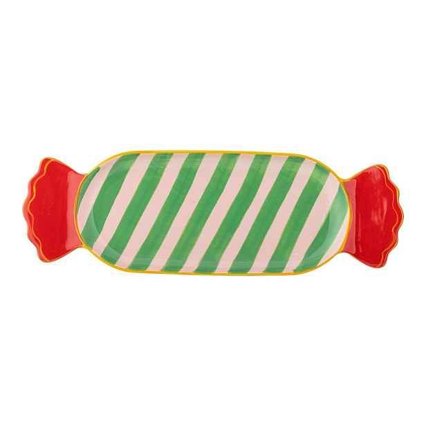 Kameninový tác s vánočním motivem 10,5x28 cm Caramella – Bloomingville