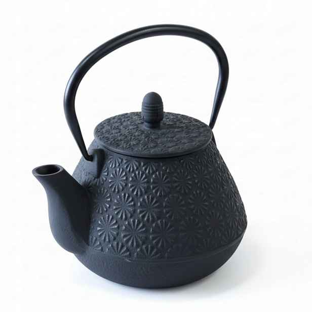 Konvice Litinová Spařovací 1000 ML Černá Japonská 17,5X14,5X18 CM