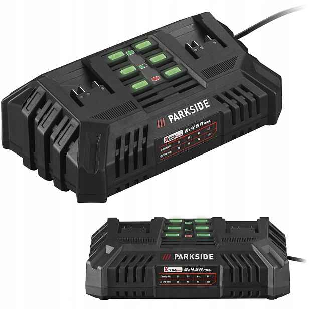 Rychlá Nabíječka Akumulátorů Parkside Pdslg 20V 2x 4,5 A X20V Team