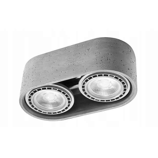 Spotová nástěnná lampa Basic 2 beton Sollux