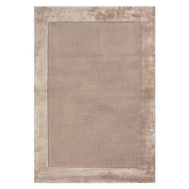 Světle hnědý ručně tkaný koberec s příměsí vlny 80x150 cm Ascot – Asiatic Carpets
