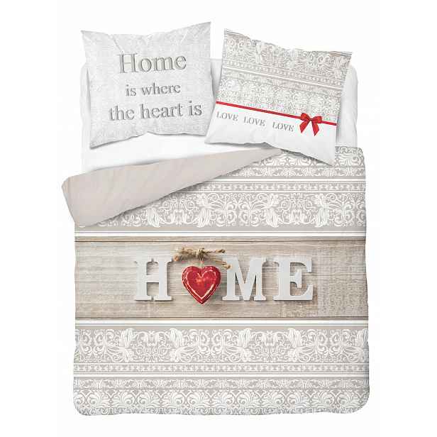 Povlečení Shabby Chic Srdce Povlečení Home Is Where The Heart Is 220x200