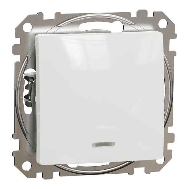 Přepínač střídavý řazení 6So Schneider Sedna Design bílá