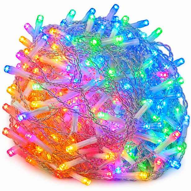 Vánoční lampy Rampouchy 800 Led 25M 5M Multicolor Pilot Timer 8 Režimů