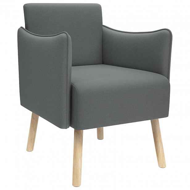 vidaXL Akcentní židle Tmavě šedá Textil