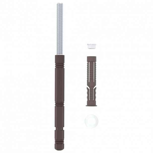 vidaXL Konzole na floating polici 12 Béžová Ø14 x 210 mm Ocel