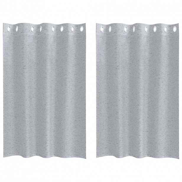 vidaXL Voile Záclona 2 ks Tmavě šedá 140 x 140 cm Polyester