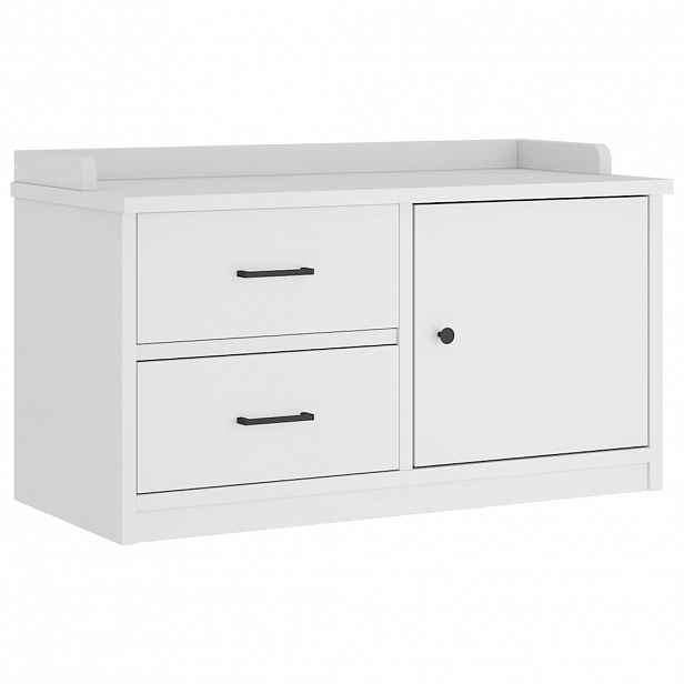 vidaXL Lavice do předsíně "SANDNES" Bílá 87x40x50 cm Borovicový masiv