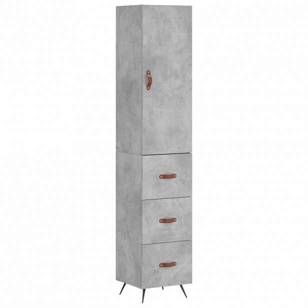 vidaXL Skříň highboard betonově šedá 34,5x34x180 cm kompozitní dřevo