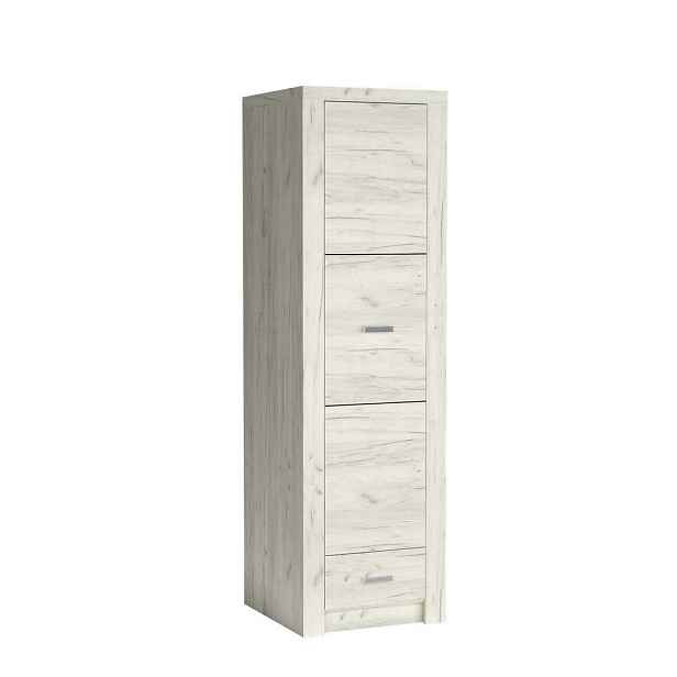 MASSENO ŠATNÍ SKŘÍŇ S OTOČNÝMI DVEŘMI ZERI, 56/192/58 cm 1dveřová, dub Bianco