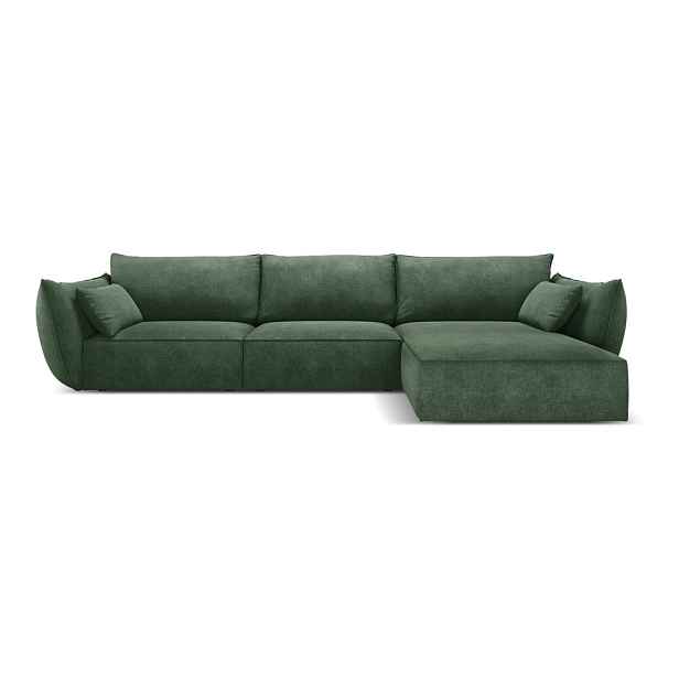 Tmavě zelená rohová pohovka (pravý roh) Vanda – Mazzini Sofas