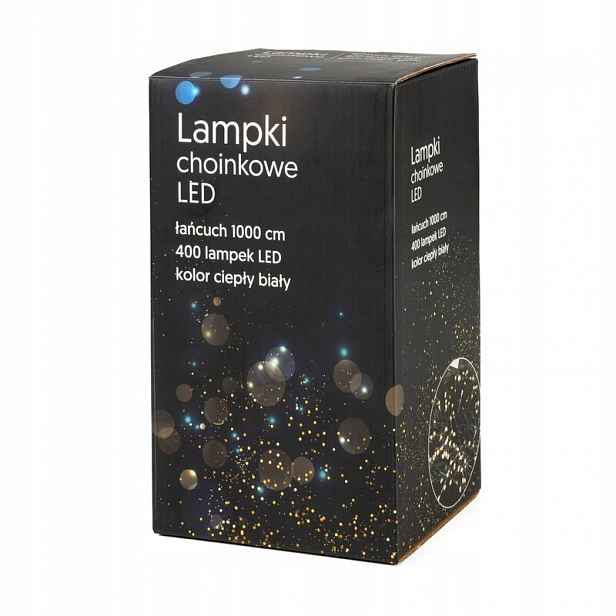 Vánoční osvětlení na stromeček 1000 cm 400 Led, bílé