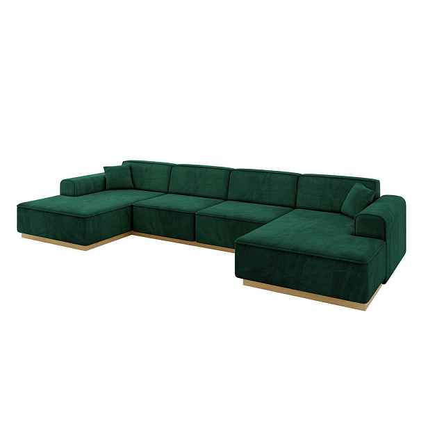 ALTDECOR SEDACÍ SOUPRAVA ve tvaru U IREA-U2-v2 386x165x80 Zelená Velur
