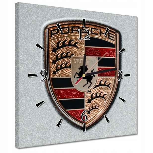 Hodiny 30x30 Známka Porsche Logo