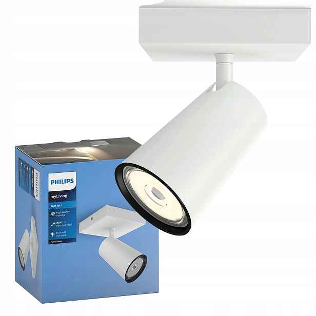 Nástěnná lampa reflektor GU10 bílá Paisley Philips