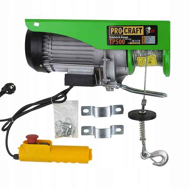 Naviják lanový elektrický Procraft TP500, 20 m