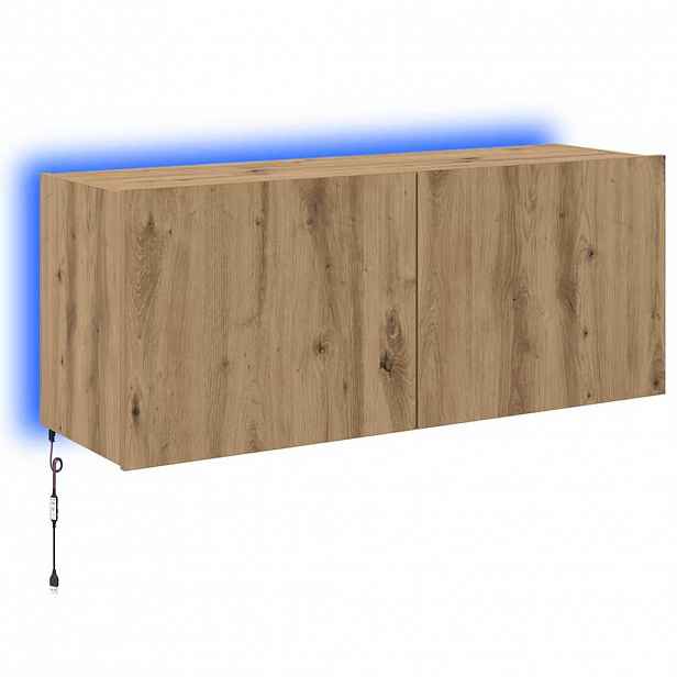 vidaXL TV wall cabinet Artisanový dub Kompozitní dřevo