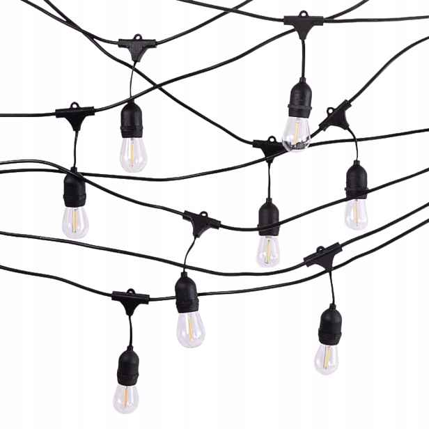 Zahradní girlanda 10 metrů s Led žárovkami 10 x G45 E27 1W 2700K Ecolight