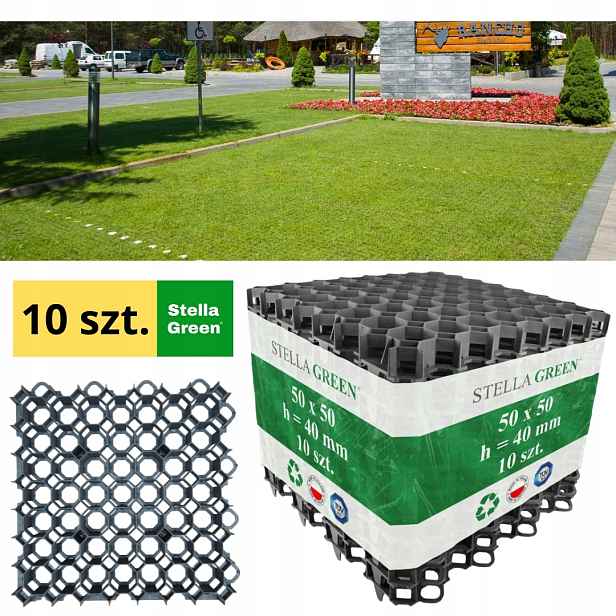 Eko Mřížka Stella Green SG1 trávníková silniční 50x50x4 cm 10 Ks Bio Aktivní