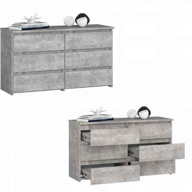Komoda skříňka CL100 6 zásuvek beton Akd