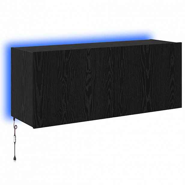 vidaXL TV wall cabinet Černý dub Kompozitní dřevo
