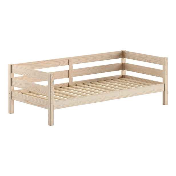 Dětská postel z borovicového dřeva s roštem 90x200 cm v přírodní barvě Margrit – Vipack