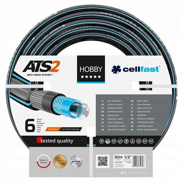 Hadice Cellfast Hobby ATS2 50M 1/2" 6W