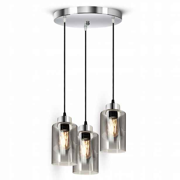 Závěsné svítidlo Stropní lustr Chrom Skleněná trubice 540-EZ3 Led E27