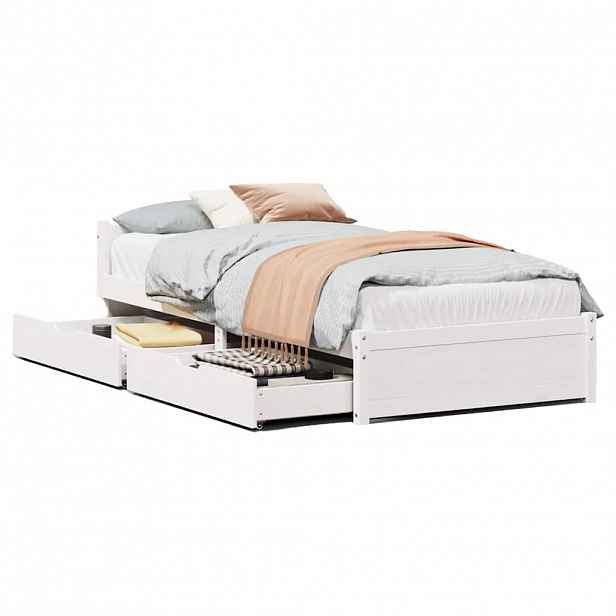 vidaXL Postel bez matrace bílá 90 x 190 cm masivní borovice