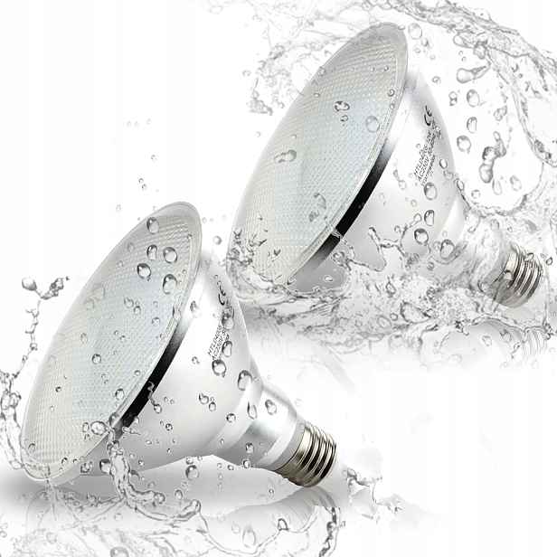 HiBay 2 kusy E27 PAR38 15W Led reflektorová sada IP65 teplá bílá 3000K