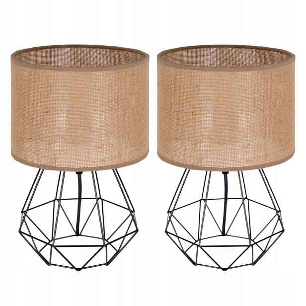 Noční Lampa Juta Jutová 2 Kusy E27
