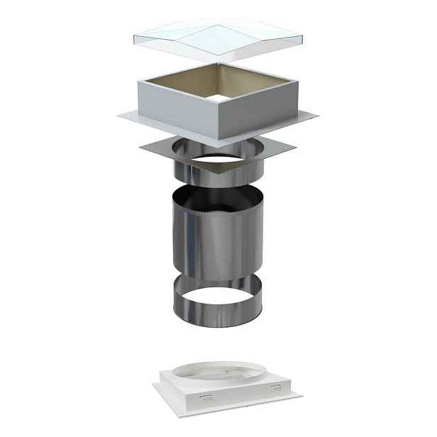 Světlovod pro plochou střechu SUNIZER SQUARE průměr 530 mm