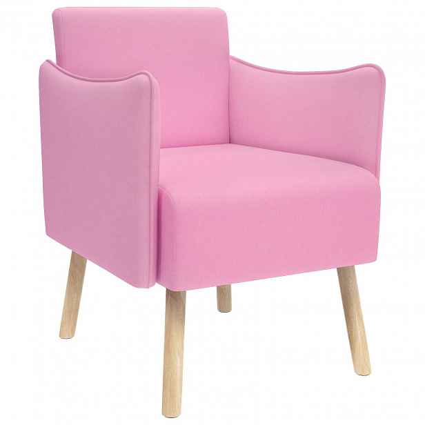 vidaXL Akcentní židle Růžová Textil