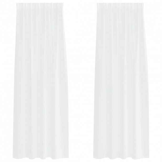 vidaXL Voile Záclona 2 ks Bílá 225 x 140 cm Polyester