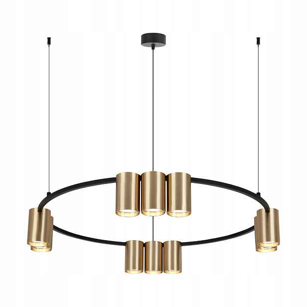 ML0375 Loftové kulaté osvětlení 10 zlatých tub x GU10 Genesis Eko-light