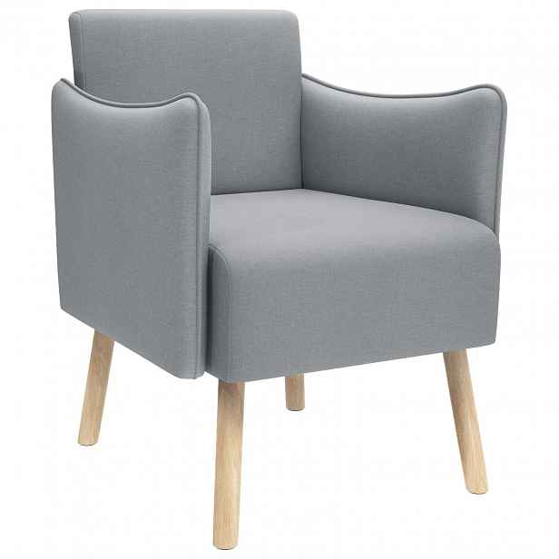 vidaXL Akcentní židle Světle šedá Textil