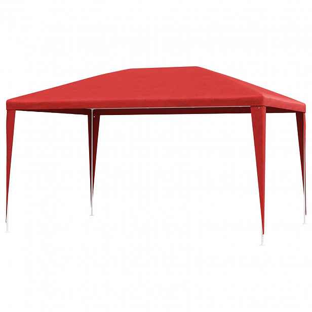 vidaXL Party Stan 400 x 300 x 255 cm Červená PE a ocel