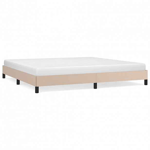 vidaXL Rám postele cappuccino 200x200 cm umělá kůže